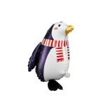 Ballongruß: Airwalker Pinguin mit rotem Schal - 50 cm