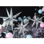 Folienballon Stern 3D - Silber - 70 cm