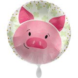 Ballongruß: Dickes Glücksschwein - 35 cm