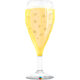Ballongruß XL: Sektglas - 90 cm