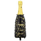 Ballongruß: Sektflasche Happy New Year - Gold...