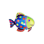 Ballongruß: Fisch - Bunt - 55 cm