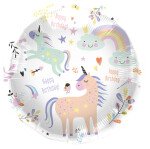 Ballongruß: Happy Birthday - Einhorn Regenbogen - 35 cm