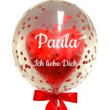 Ballongruß: Bubble Herz-Ballon im Ballon -...