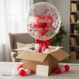 Ballongruß: Bubble Herz-Ballon im Ballon -...