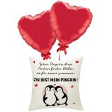 Ballongruß-Set: Du bist mein Pinguin