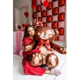 Stand Up Stehender Folienballon Teddybär - 112 cm