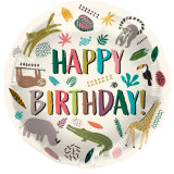 Folienballon Happy Birthday Zoo - 45 cm
