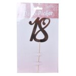 Cake Topper Tortendeko 18  - rosegold -  17,5 cm