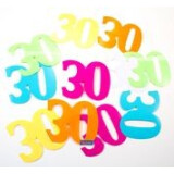 XL Konfetti 30 - Bunt - 6,5 cm - 12 St.