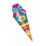 Folienballon Schultüte - Bunt -  111 cm