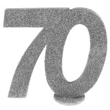 Aufsteller 70 - Glitter Silber - 10 x 9 cm