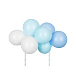 DIY Cake Topper Tortendeko Ballons - Hellblau Weiß