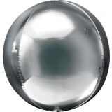 Folienballon Ball Kugel Silber - 40 cm