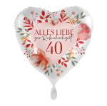 Ballongruß: Herz Rubinhochzeit - 35 cm