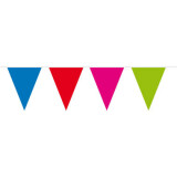 XL Wimpelkette Bunt - Große Wimpel - 10 Meter