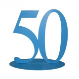 Deko Zahl 50 - Blau - 15 cm