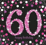 Servietten 60 - Schwarz Pink - 33 x 33 cm - 16 St.