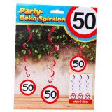 Swirl-Deko 50 - Verkehrsschild - 60 cm - 3 St.