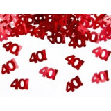Konfetti 40 ! - Rot - 15 Gr.