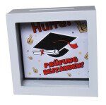 Bilderrahmen Spardose Prüfung bestanden - 15 x 15 cm