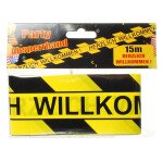 Absperrband Herzlich Willkommen - 15 Meter