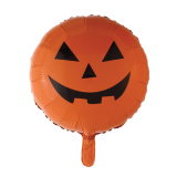 Folienballon Kürbis mit Gesicht - Orange - 45 cm