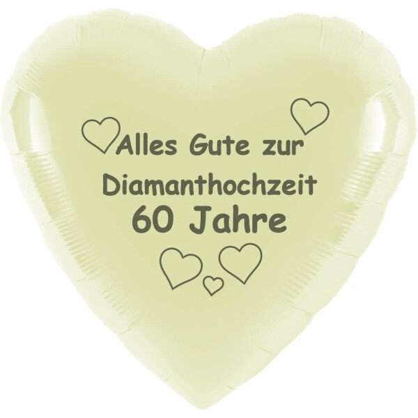 Ballongruß: Diamanthochzeit - 35 cm