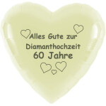 Ballongruß: Diamanthochzeit - 35 cm