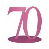 Deko Zahl 70 - Rosa - 15 cm