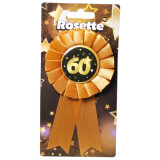 Rosette 60 - Schwarz Gold - 14 cm