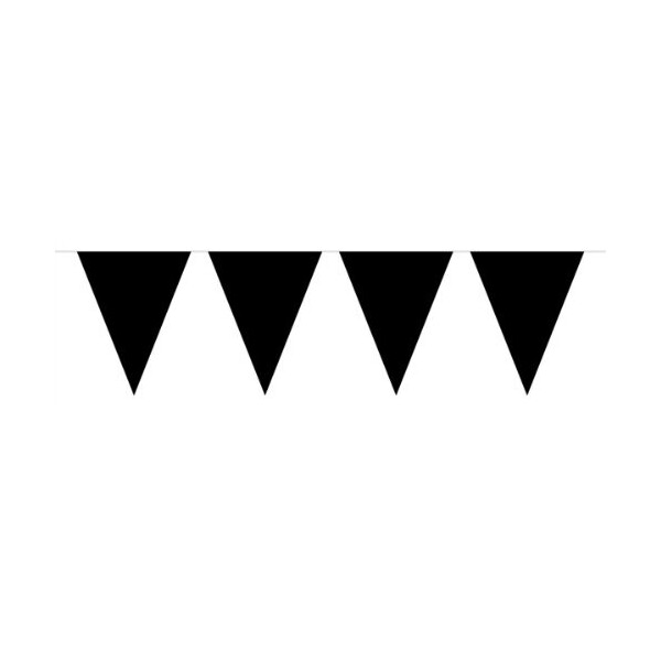 Wimpelkette Schwarz - 10 Meter