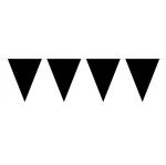 Wimpelkette Schwarz - 10 Meter
