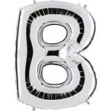Folienballon Buchstabe B - Silber - 35 cm