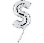 Folienballon Buchstabe S - Silber - 35 cm