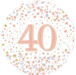 Folienballon 40 Konfetti - Rosegold - 45 cm