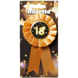 Rosette 18 - Schwarz Gold - 14 cm