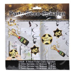 Deko-Spiralen 60 - Schwarz Gold - 6 St.