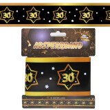Absperrband 30 - Schwarz Gold - 15 Meter