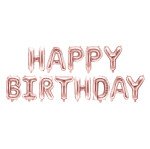 Folienballon Schriftzug Happy Birthday - Rosegold - 35 cm