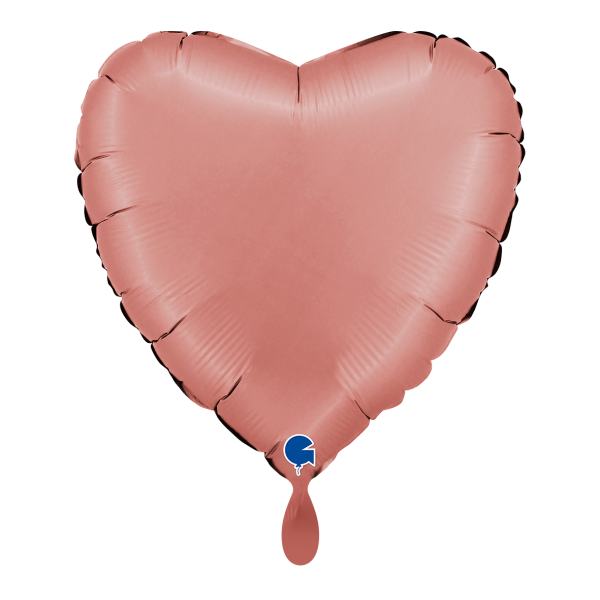 Folienballon Herzballon Rosegold - Satin - 45 cm