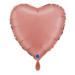 Folienballon Herzballon Rosegold - Satin - 45 cm